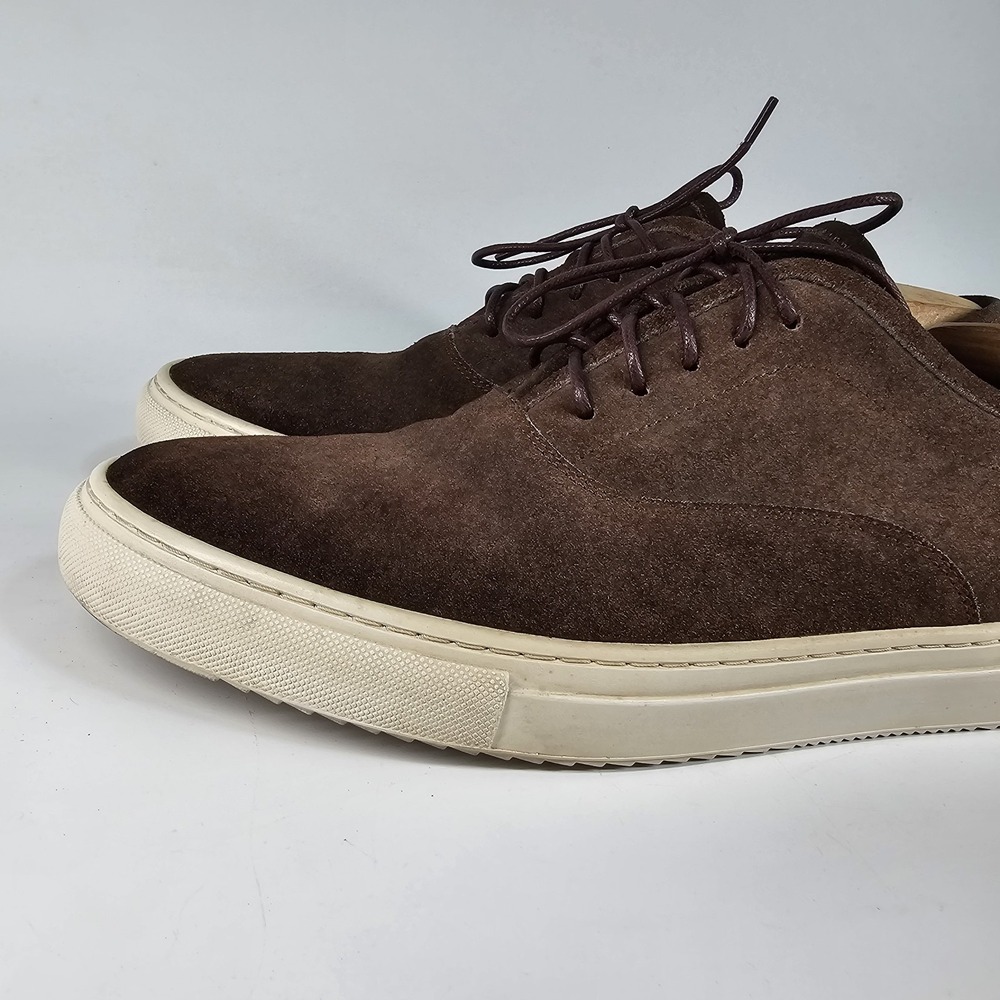 Beckett Simonon Conti Sneakers Suede Mens 11 Casual Old Money Waxed Laces Brown - Picture 5 of 10